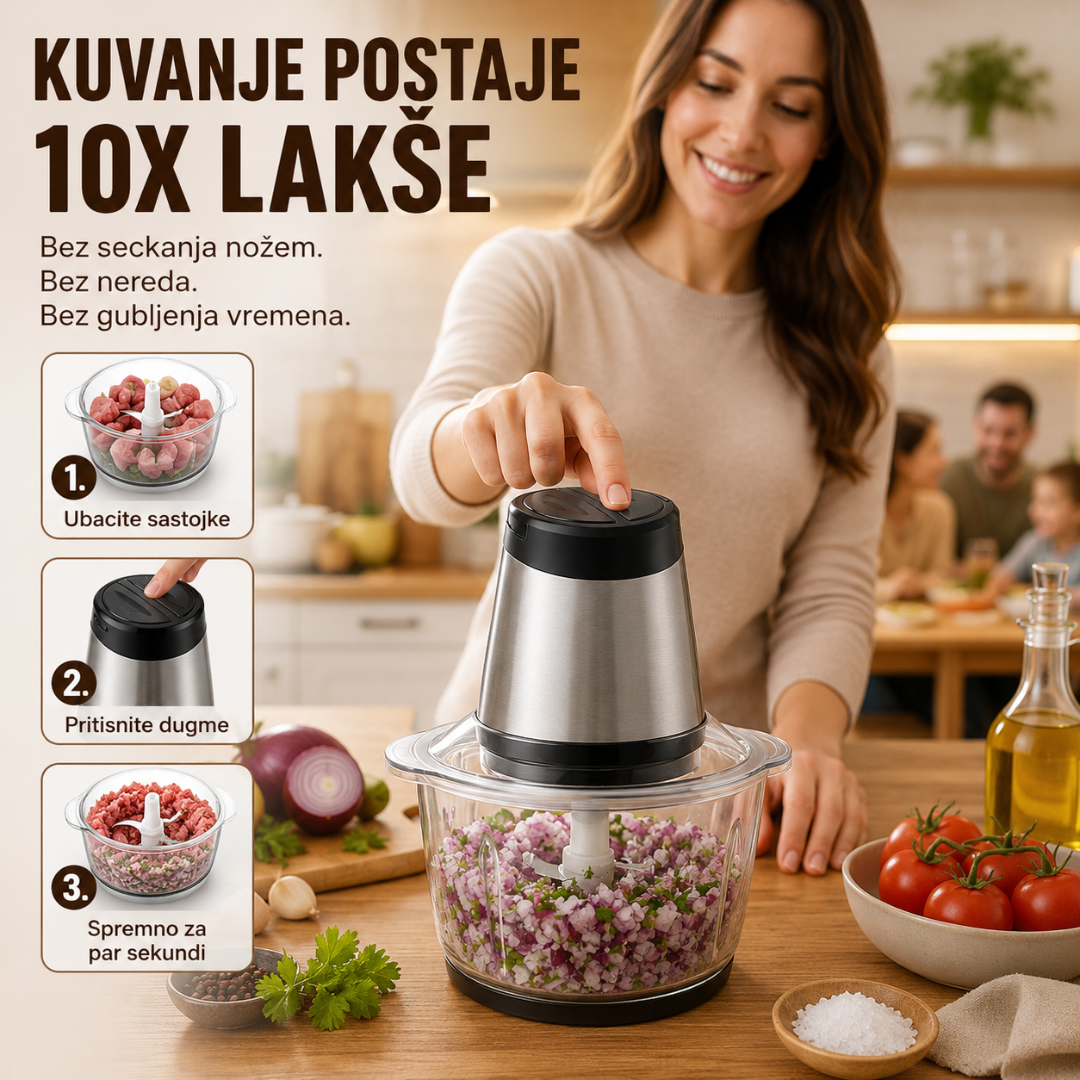 Metalni Blender za meso i namirnice 3L