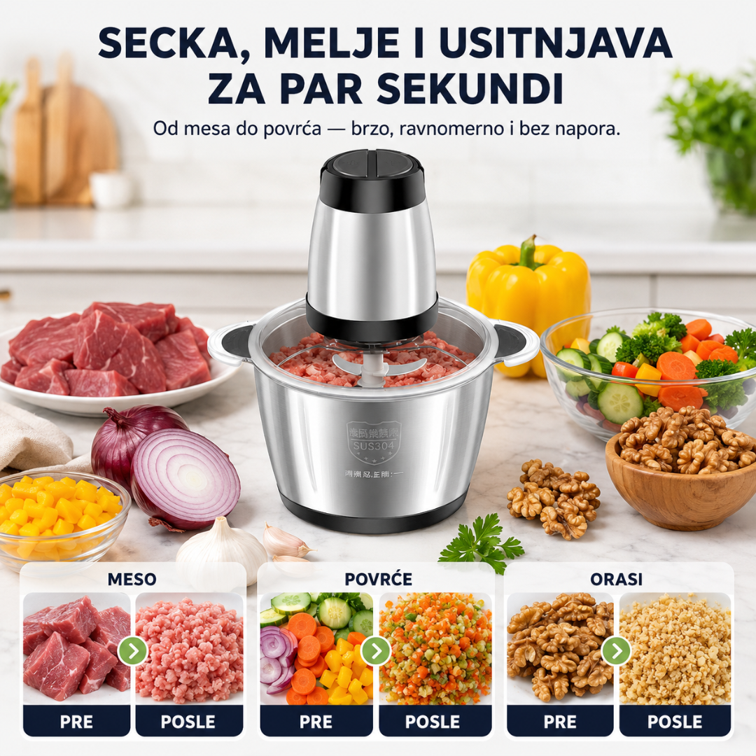 Metalni Blender za meso i namirnice 3L