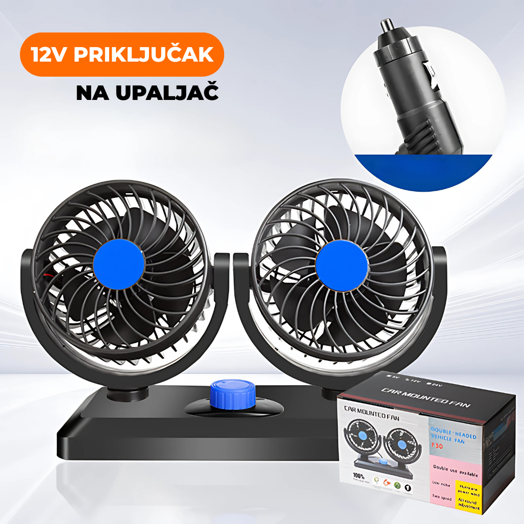 Dupli ventilator za auto 12v